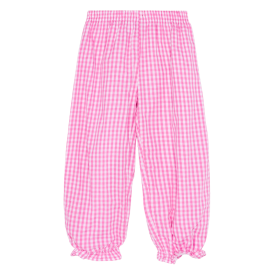 Girl's Gingham Ruffle Bubble Pants